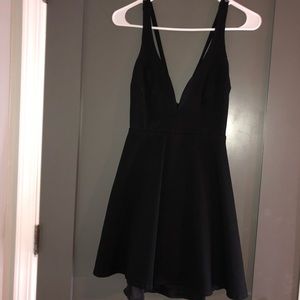 Night-Out Plunging Black Dress